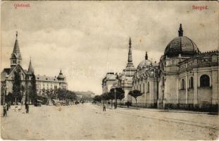 1908 Szeged, Gőzfürdő. Grünwald Hermann kiadása (EK)