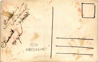 1930 Kecskemét, zenészek csoportja. photo (vágott / cut)