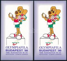 1998 Olympiafila Budapest 2 db teljes levélzáró füzet