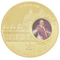 Vatikán DN "IX. Pius pápa / Civitas Vaticana" aranyozott, részben multicolor emlékérem (70mm) T:PP Vatican ND "Pius IX / Civitas Vaticana" gilt, partially multicolor medallion (70mm) C:PP