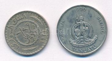 Szíria / Francia Protektorátus 1921. 1/2p Cu-Ni + Vanuatu 1990. 10V Cu-Ni T:1-,2 
Syria / French Pr...