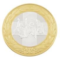 Svájc DN "Tell Vllmos - Confoederatio Helvetica" kétoldalas, ezüstözött, részben multicolo...