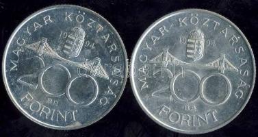 1994. 200Ft Ag "Deák" (2x) T:2