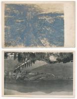 Pomáz - 4 db régi város képeslap: Margitliget