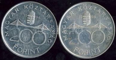 1994. 200Ft Ag "Deák" (2x) T:2