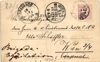 1898 (Vorläufer) Piliscsaba, látkép, plébániatemplom. K. Gy. 102. sz. Art Nouveau, floral (r)