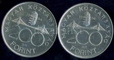 1994. 200Ft Ag "Deák" (2x) T:2