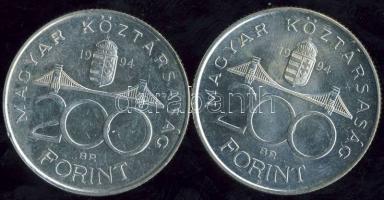 1994. 200Ft Ag "Deák" (2x) T:2