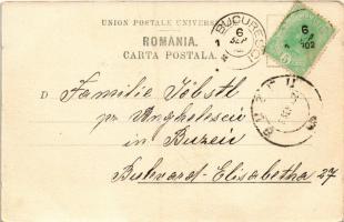 1902 Bucharest, Bukarest, Bucuresti, Bucuresci; Palatul Postelor / post office, pharmacy (EK)