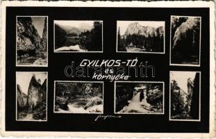 Gyilkos-tó, Ghilcos, Lacul Rosu; Gyilkos-tó és környéke mozaiklap / multi-view postcard (EK)