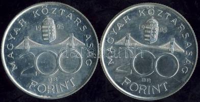 1995. 200Ft Ag "Deák" (2x) T:2