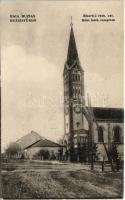 1923 Buziás-fürdő, Baile Buzias; Biserica rom. cat. / Római katolikus templom. Gustav Sterk kiadása / Catholic church (EK)
