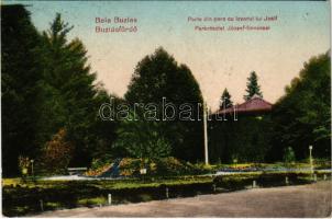 1923 Buziás-fürdő, Baile Buzias; Parte din parc cu izvorul Josif / Park részlet, József-forrás. Gustav Sterk kiadása / spa, park, spring source