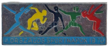 1970. III. Országos Sportnapok 1970 fém kitűző (12x30mm) T:1-