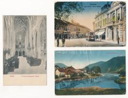 20 db RÉGI történelmi magyar város képeslap vegyes minőségben / 20 pre-1945 historical Hungarian town-view postcards in mixed quality