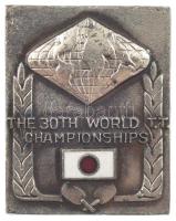 1970. 30. asztalitenisz világbajnokság - Japán részben zománcozott fém kitűző (25x20mm) T:1- 1970. The 30. World T.T. Championships - Japan enameled metal pin (25x20mm) A:AU