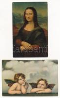 12 db RÉGI művész motívum képeslap / 12 pre-1945 art motive postcards