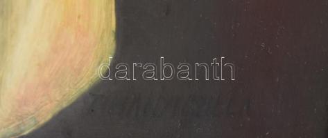 Tihanyi Csilla (?-): Csendélet. Olaj, farost, jelezve jobbra lent, dekoratív fakeretben. 30x24,5 cm