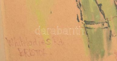 David Stanley jelzéssel: Bristoli forgatag. Vegyes technika, papír. Üvegezett fakeretben. 28,5x24,5 ...