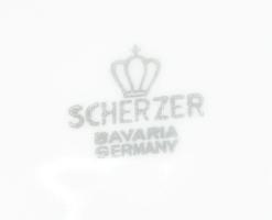 Scherzer Bavaria szecessziós stílusú, pipacsos porcelán váza, XX. sz. második fele. Matricás, jelzet...