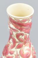 Fischer Ignác váza, kézzel festett keménycserép, jelzett (Fischer J. Budapest), XIX. sz. vége körül....