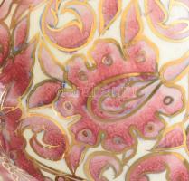 Fischer Ignác váza, kézzel festett keménycserép, jelzett (Fischer J. Budapest), XIX. sz. vége körül....