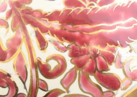 Fischer Ignác váza, kézzel festett keménycserép, jelzett (Fischer J. Budapest), XIX. sz. vége körül....