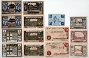 Németország, Ausztria ~1920. 14db-os papír szükségpénz-tétel 6 településről: Ballenstedt, Abtenau, A...