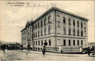1917 Frydlant, Friedland i. Böhmen; K.k. Bezirksgericht / county hall (EK)
