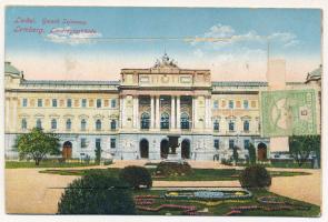 1916 Lviv, Lwów, Lemberg; Gmach Sejmowy / Landtagsgebäude / state parliament building. Leporellocard with 8 images (fl) + K.U.K. MILITARABTEILUNG No. 2/60.