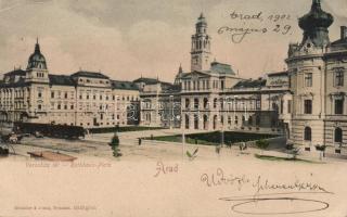 Arad Town Hall square