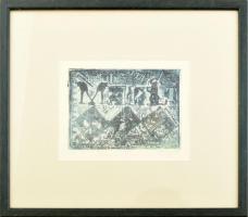 Kopándi István (1968-): Mail art, 1999. Egyedi technika (sokszorosított grafika), papír. Jelzett. Mű...