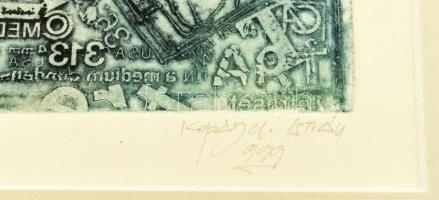 Kopándi István (1968-): Mail art, 1999. Egyedi technika (sokszorosított grafika), papír. Jelzett. Mű...