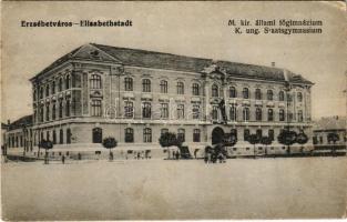 1917 Erzsébetváros, Dumbraveni, Elisabethstadt; M. kir. állami főgimnázium / K. ung. Staatsgymnasium / grammar school (Rb)
