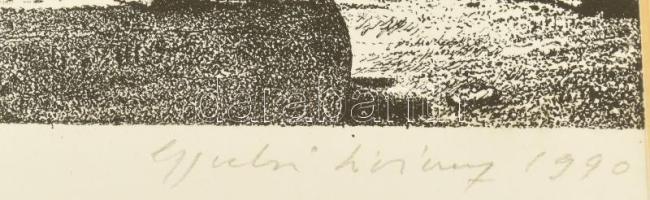 Gyulai Líviusz (1937-2021): Piramisok, 1990. Litográfia, papír, jelzett, művészpéldány EA. III./XXV....