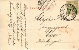 1907 Székelyudvarhely, Odorheiu Secuiesc; megyeház / county hall + "SZÉKELYUDVARHELY-SEGESVÁR 1...