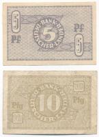 NSZK 1948. 5pf + 10pf T:III
GFR 1948. 5 Pfennig + 10 Pfennig C:F
Krause P#11, P#12