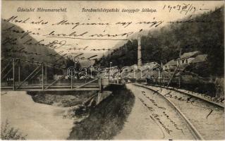 1907 Terebesfejérpatak, Terebes (Trebusa), Dilova, Dilove (Máramaros); Üveggyár, vasút, híd / glass factory, railway track, bridge (EB)