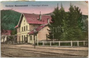 1916 Visóvölgy, Valea Viseului (Máramaros); vasútállomás / railway station (EK)