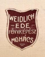 1925 Mohács, szövőgyár, 3 db kartonra kasírozott fotó Weidlich Ede fényképész mohácsi műterméből, 17...