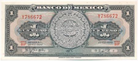 Mexikó 1970. 1P T:I,I- Mexico 1970. 1 Peso C:UNC,AU