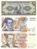 Ecuador 1990. 100S + 1999. 5000S + 10.000S T:I-II- Ecuador 1990. 100 Sucres + 1999. 5000 Sucres + 10.000 Sucres C:UNC-VF