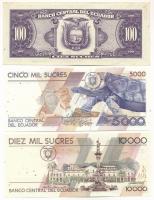 Ecuador 1990. 100S + 1999. 5000S + 10.000S T:I-II-
Ecuador 1990. 100 Sucres + 1999. 5000 Sucres + 1...