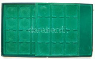 Éremtartó kazetta, 1db tálcával, 24 férőhellyel, 54x54mm