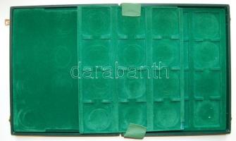 Éremtartó kazetta, 1db tálcával, 24 férőhellyel, 54x54mm