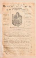 1896-1905 Ranschburg Gusztáv antikváriumának ajánlójegyzéke 13 db egybe kötve klf tematikákkal