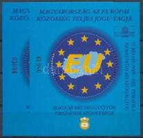 2004 EU csatlakozás fogazott emlékív pár fordított állású sorszámmal