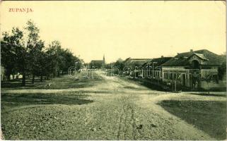 1912 Zsupanya, Zupanja; utca, üzlet. W.L. Bp. 6592. / street, shop (Rb)