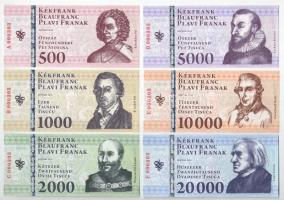 Sopron 2010. 500 Kékfrank + 1000 Kékfrank + 2000 Kékfrank + 5000 Kékfrank + 10.000 Kékfrank + 20.000...