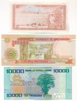 Kenya 1975. 5Sh + Mozambik 1993. 100.000M + Sierra Leone 2010. 10.000L T:I-III folt
Kenya 1975. 5 S...